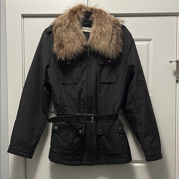 Vintage Savage Real Marmot Fur Removable Collar Jacket size M (46). - Picture 16 of 16